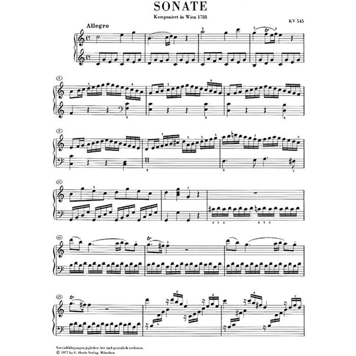 Mozart Sonata K545 Henle