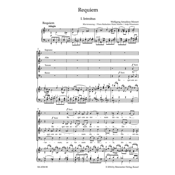 Mozart Requiem (K.626) Vocal Score (Choir)