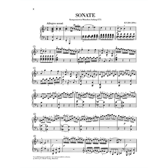 Mozart Piano Sonata K 280