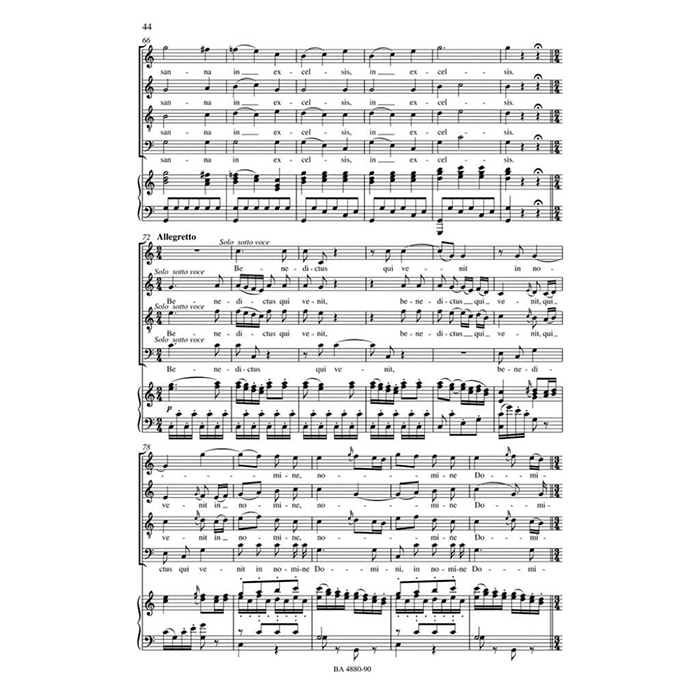 Mozart Mass in C major (K.317) (Coronation Mass) (Vocal Score)