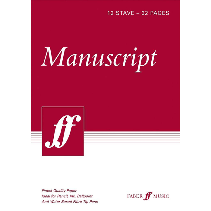 Manuscript Book 32-page A4, 12-stave