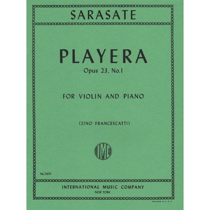 Sarasate: Playera Opus 23, No 1 (Violin & Piano)