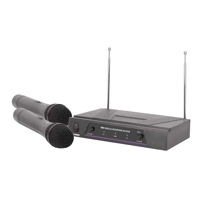 QTX Dual Handheld Microphone VHF Wireless System