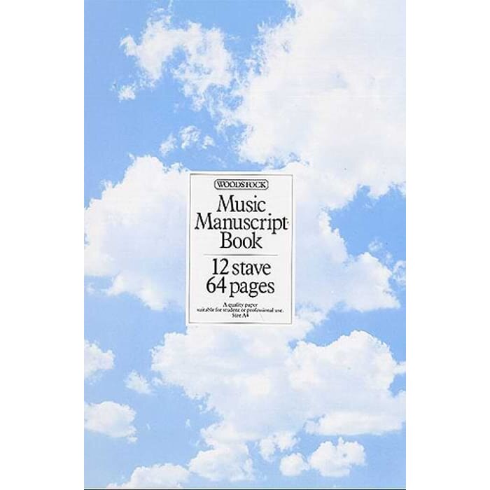 Woodstock Music Manuscript Paper  12 Stave Spiral Bound  64 Pages (A4)