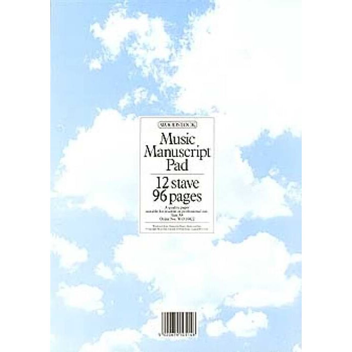 Woodstock Music Manuscript Paper  12 Stave   96 Pages (A4)