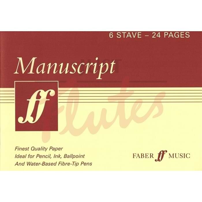 Manuscript A5 6-stave 24 pages (cream)