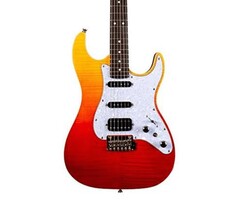 Jet JS600 Electric Guitar - Trans Red
