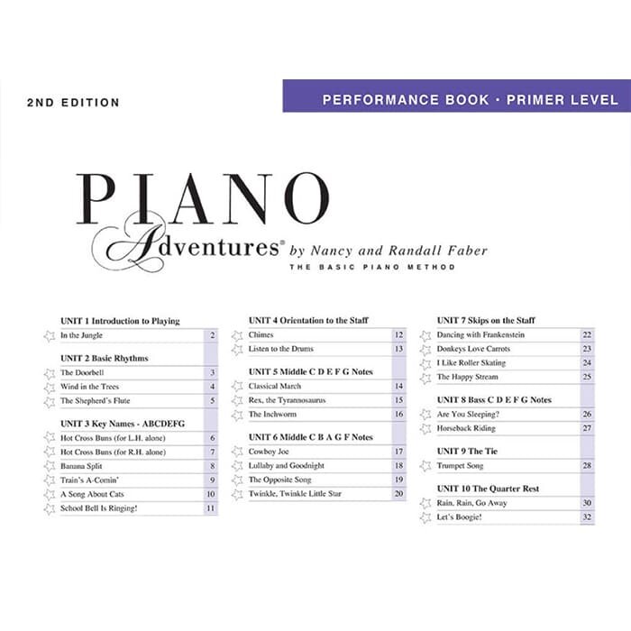 Piano Adventures: Primer Level - Performance Book (2nd Edition)