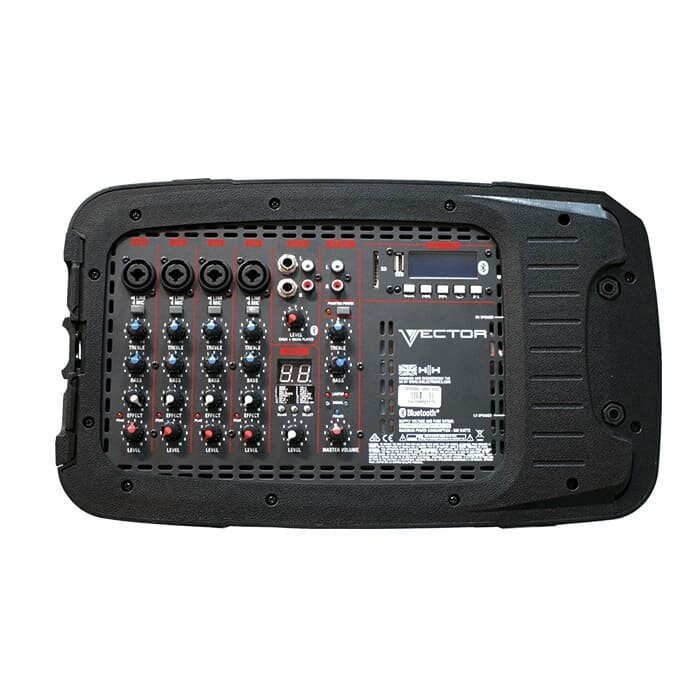 Portable PA System - 2x500W - 6 Channel Mixer with Bluetooth and DSP