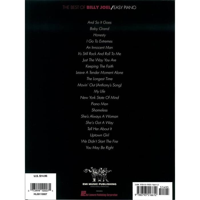 Billy Joel: The Best Of (Easy Piano)