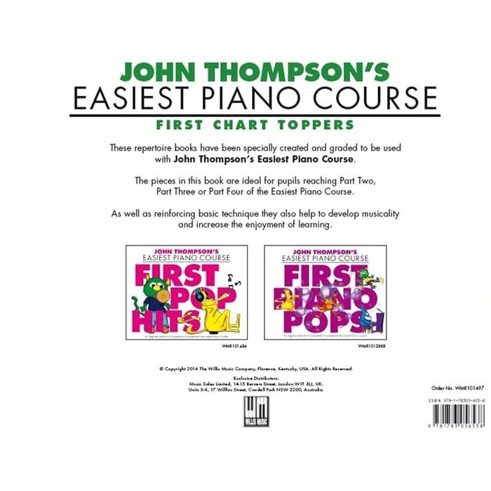 John Thompson’S First Chart Toppers Easy Piano Book