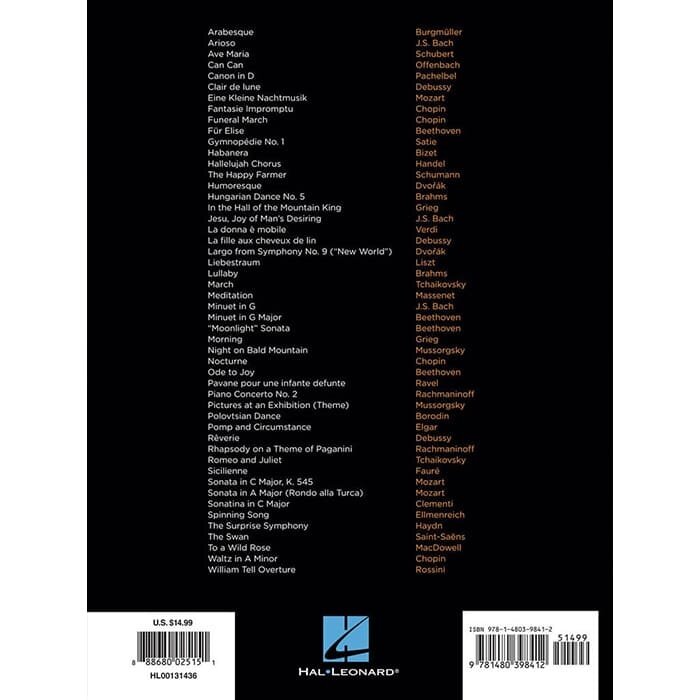 First 50 Classical Pieces You Should Play On The Piano Easy PF Bk