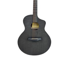 Chord N6-BKQ Nomad Electro-Acoustic Guitar Black Quilted Maple