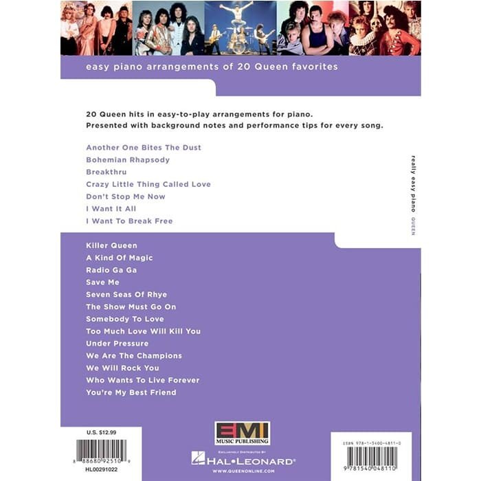 Really Easy Piano Queen Updated 20 Queen Hits