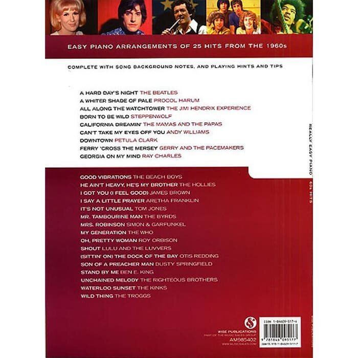 Really Easy Piano: 60'S Hits