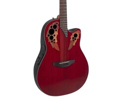 Ovation CE44-RR-G Celebrity Elite Ruby Red Electro Acoustic Guitar