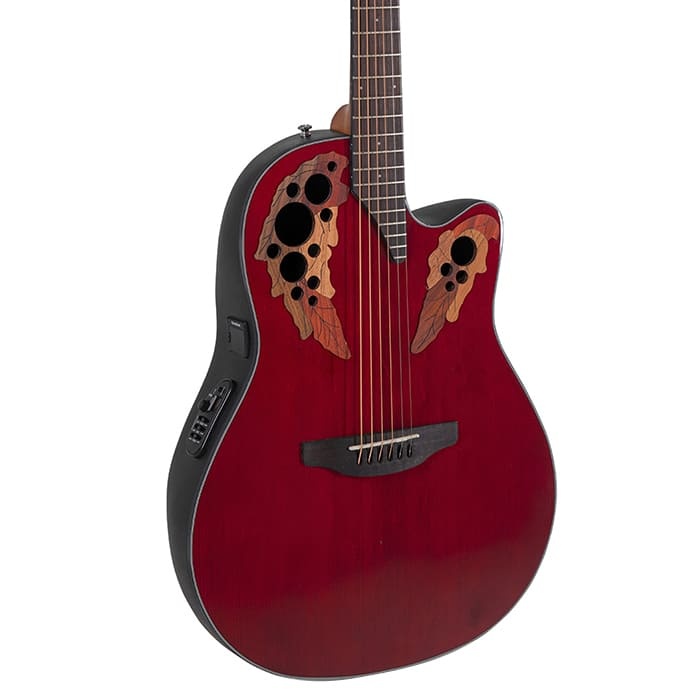 Ovation CE44-RR-G Celebrity Elite Ruby Red Electro Acoustic Guitar