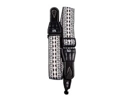 TGI Guitar Strap WOVEN Series Aztech Stitch Black/White