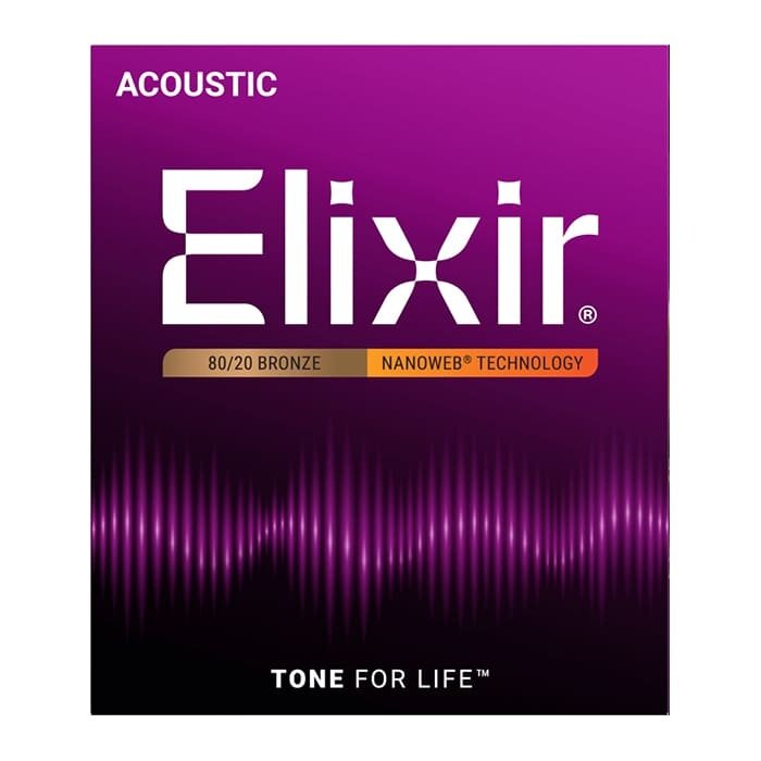 Elixir (3 Pack 11027) Acoustic Guitar String 80/20 Custom Light 11-52