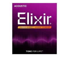 Elixir (3 Pack 16027) Acoustic Guitar String Custom Light 11-52