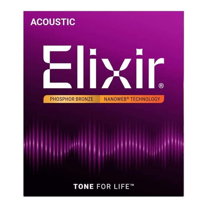 Elixir (3 Pack 16027) Acoustic Guitar String Custom Light 11-52