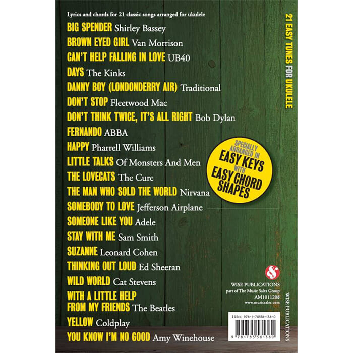 21 Easy Tunes For Ukulele Uke Book