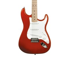 Chord CAL63M-Mrd Metallic Red Strat With Maple Neck