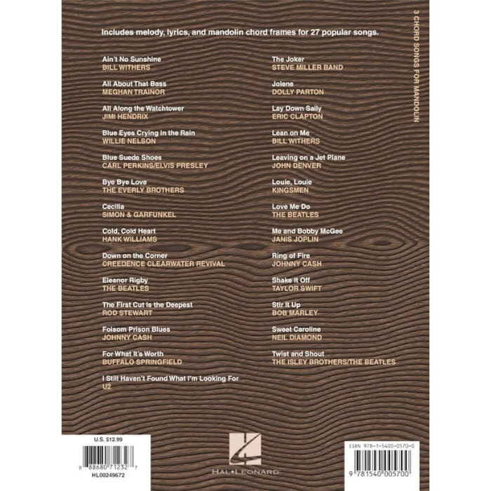 3 Chord Songs For Mandolin