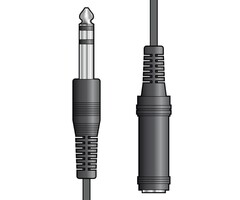 Avlink 6.3mm Stereo Plug to 6.3mm Stereo Socket Leads