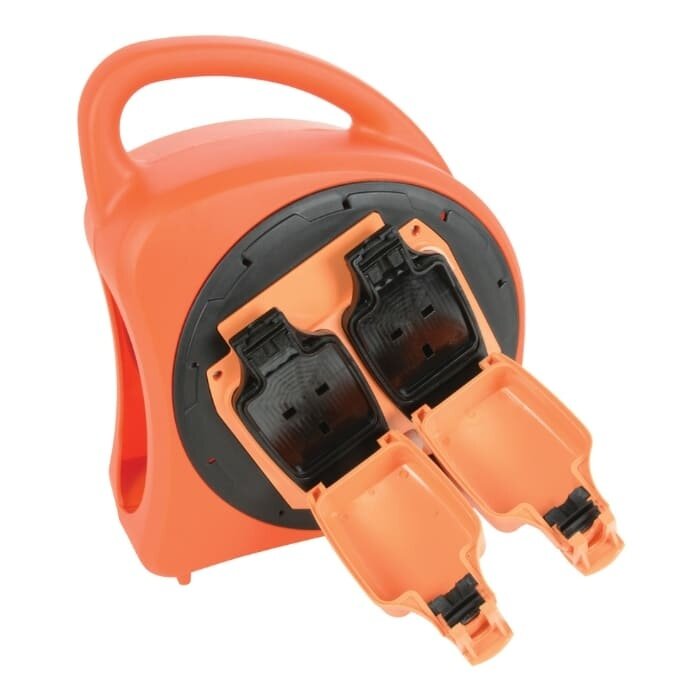 Mercury 2-Gang 20M Weatherproof Garden Extension Reel