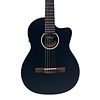 Vintage Santos Slim Body Electro Acoustic Guitar Black