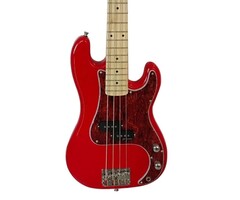 Vintage V30 Maple Coaster 7/8 Bass Guitar Pack Gloss Red
