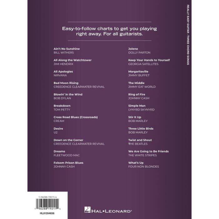 Three Chord Songs - Really Easy  Guitar