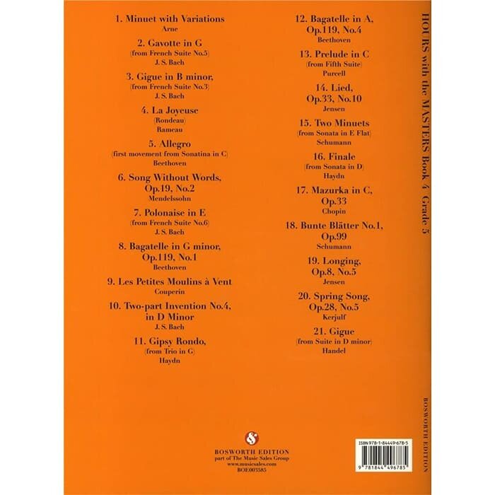 Hours With The Masters Book 4 Grade 5 (Piano Solo)