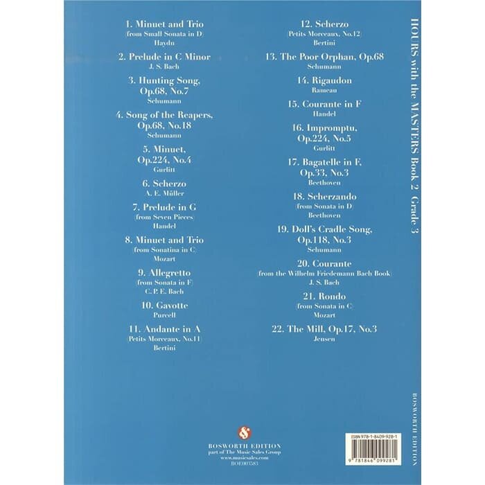Hours With The Masters Book 2 Grade 3 (Piano Solo)