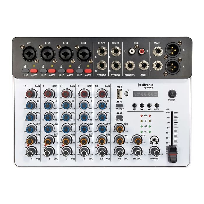 Citronic Q-Pad -8 Compact Mixer 8 Channel