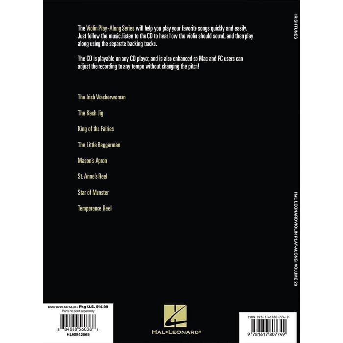 Violin Play-Along Volume 20: Irish Tunes (Book/Online Audio)