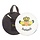 Bodhran 12”x3” Black - Claddagh with Bag & Beater