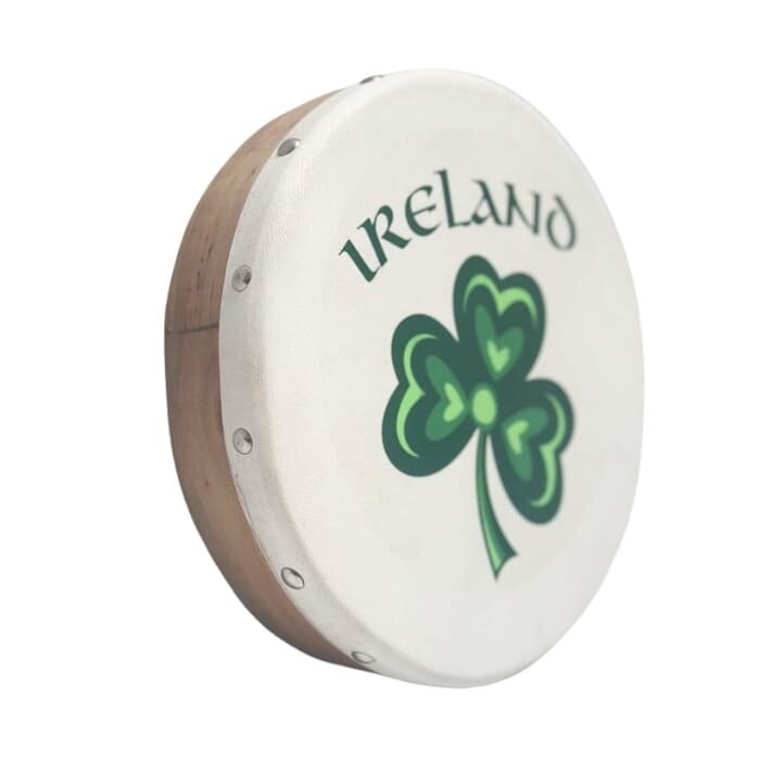 Koda Bodhran 8”x1 1⁄2” Natural - Shamrock Ireland with Beater