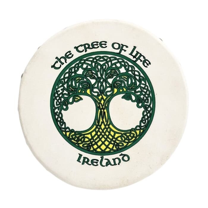 Koda Bodhran 8”x1 1⁄2” Natural - Tree of Life with Beater