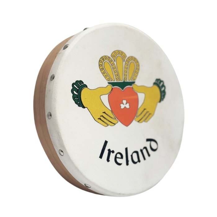 Koda Bodhran 8”x1 1⁄2” Natural - Claddagh with Beater