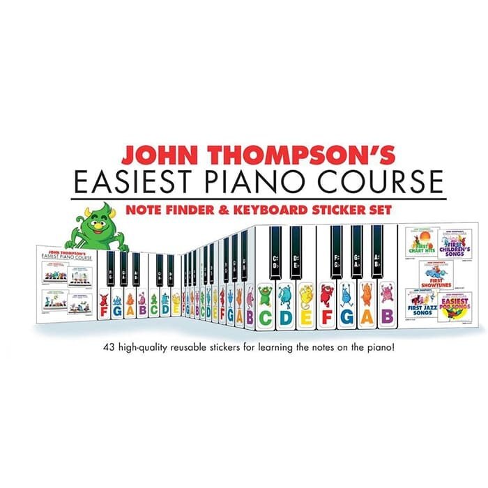 John Thompson's Easiest Piano Course Notefinder & Sticker Set