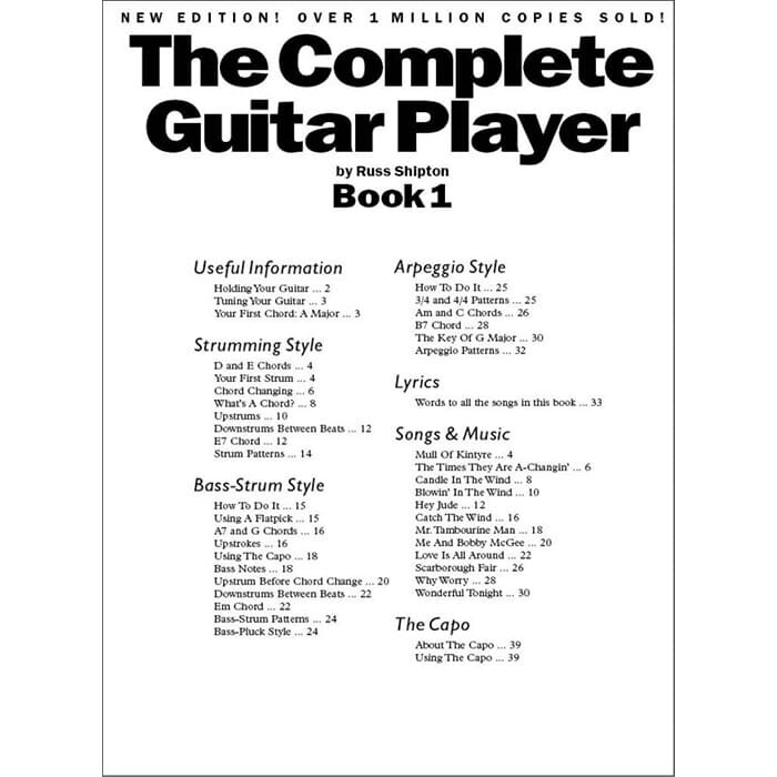 The Complete Guitar Player Book 1 New Edition Gtr Book Only