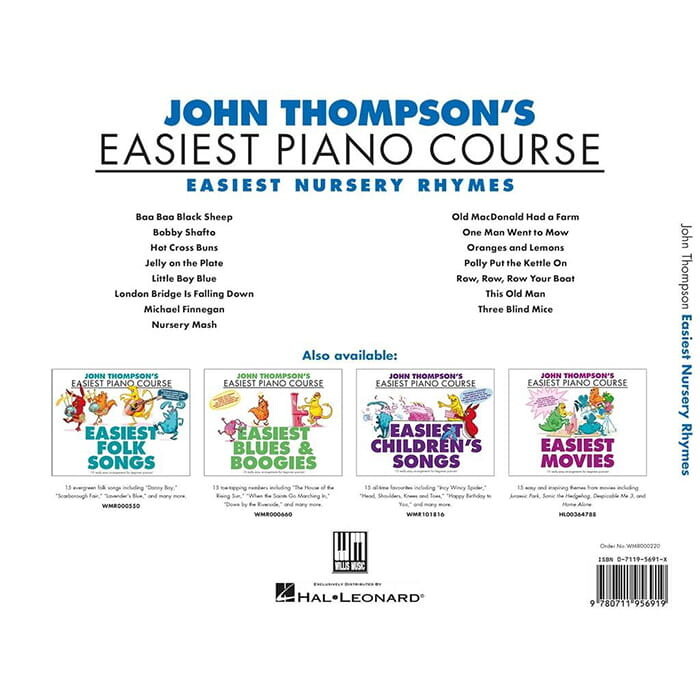 John Thompson’s Easiest Piano Course First Nursery Rhymes Book
