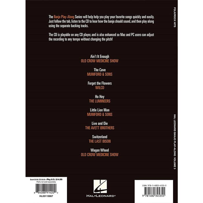 Folk Rock Hits For Banjo