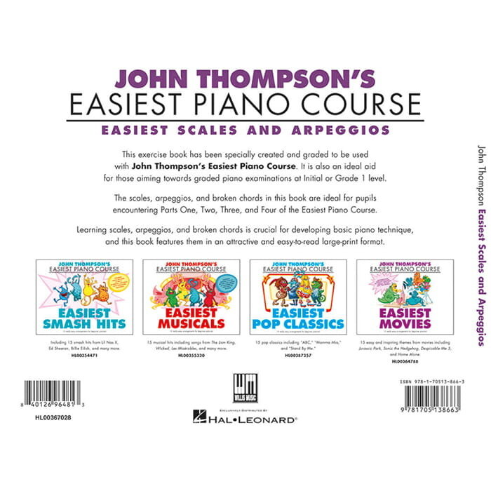 John Thompson's Easiest Scales  and Arpeggios