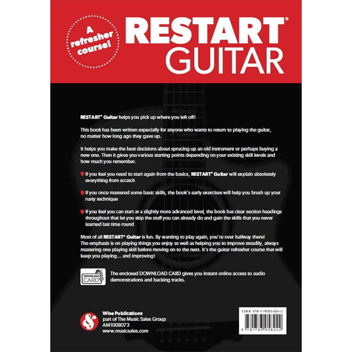 Restart Guitar Gtr Book & Download Card & Plectrum Pack Dno
