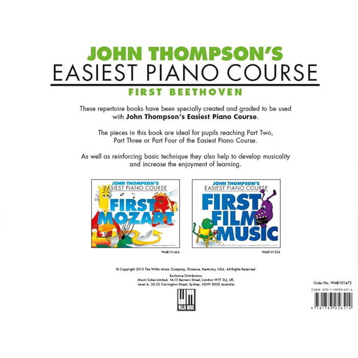 John Thompson’s Easiest Piano Course First Beethoven