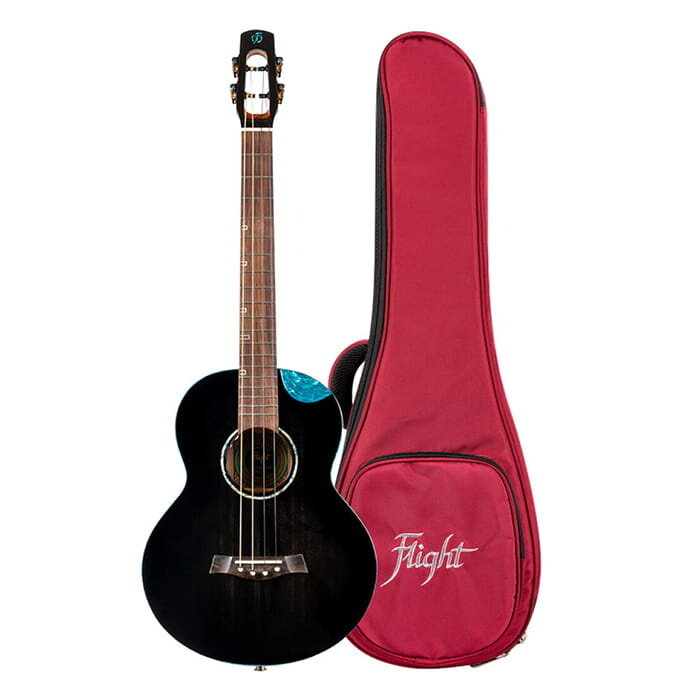 Flight Nighthawk Baritone Electro Ukulele - Black