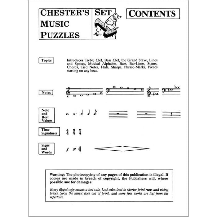 Chester's Music Puzzles - Set 1